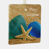 Kerstmis met zeeglazen keramisch ornament (Rechts)