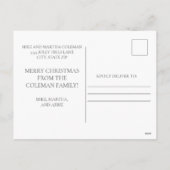 Kerstmis met zegeningen Foto Matig Wit Feestdagenkaart (Achterkant)