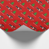 Kerstmis met zwarte en Tan Dachshund Cadeaupapier (Hoek)