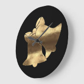 Kerstmis met zwarte gouden blik Festive Elegant Grote Klok (Hoek)