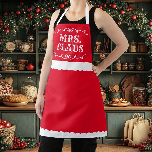 Kerstmis Mevrouw Claus Schattig Rood Schort