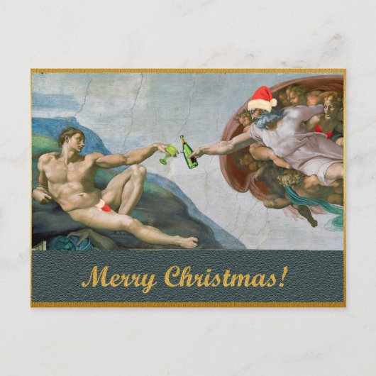 Kerstmis Michelangelo Feestdagenkaart (Voorkant)
