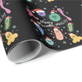 Kerstmis Microbiologie Wetenschapsleraar Microbe Cadeaupapier (Rol Hoek)