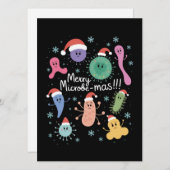 Kerstmis Microbiologie Wetenschapsleraar Microbe Feestdagenkaart (Voorkant / Achterkant)