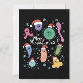 Kerstmis Microbiologie Wetenschapsleraar Microbe Feestdagenkaart (Voorkant)