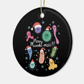 Kerstmis Microbiologie Wetenschapsleraar Microbe Keramisch Ornament (Links)