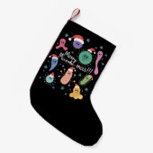 Kerstmis Microbiologie Wetenschapsleraar Microbe Kleine Kerstsok (Voorkant (Hangend))