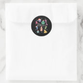 Kerstmis Microbiologie Wetenschapsleraar Microbe Ronde Sticker (Tas)