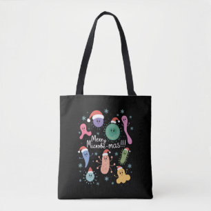 Kerstmis Microbiologie Wetenschapsleraar Microbe Tote Bag