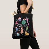 Kerstmis Microbiologie Wetenschapsleraar Microbe Tote Bag (Dichtbij)