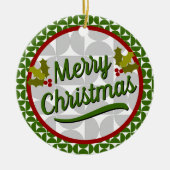 Kerstmis - Mid Century Moderne Vormen Keramisch Ornament (Voorkant)