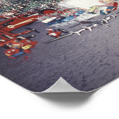 Kerstmis, middeleeuwse boom en  speelgoed poster (Hoek)