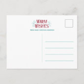 Kerstmis, midden eeuwse moderne uitnodiging briefkaart (Achterkant)