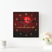 Kerstmis Midnight Red Wall klok (Huis)