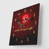 Kerstmis Midnight Red Wall klok (Hoek)