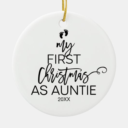 Kerstmis Mijn eerste kerstfeest als tante Keramisch Ornament (Voorkant)