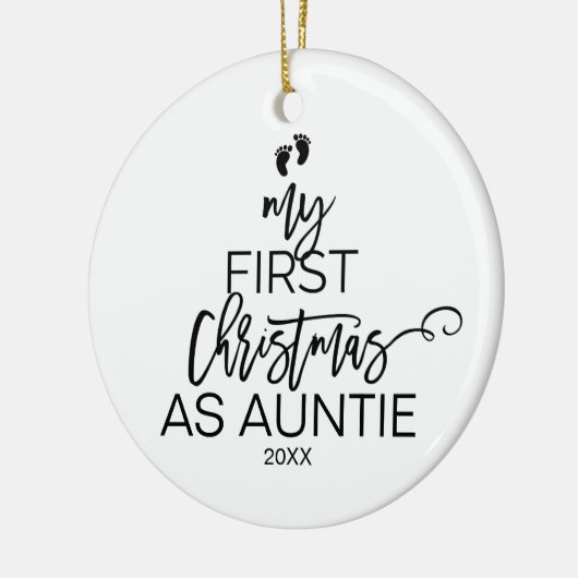 Kerstmis Mijn eerste kerstfeest als tante Keramisch Ornament (Links)