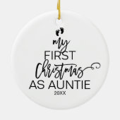 Kerstmis Mijn eerste kerstfeest als tante Keramisch Ornament (Achterkant)