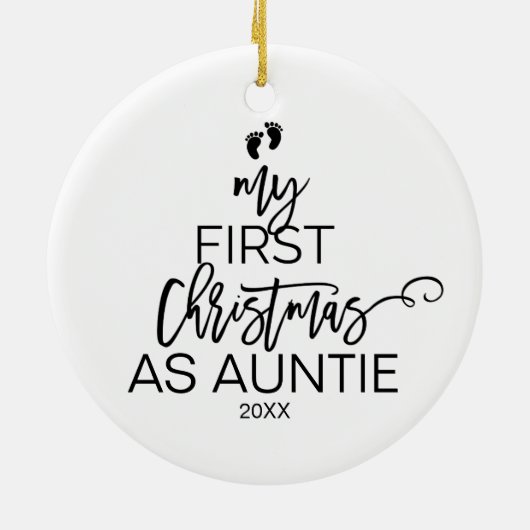 Kerstmis Mijn eerste kerstfeest als tante Keramisch Ornament (Achterkant)