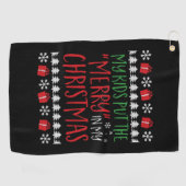 Kerstmis - Mijn kinderen zetten de vrolijkheid in Golfhanddoek (Horizontaal)