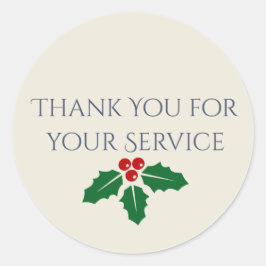 Kerstmis Militaire Bedankje Sticker