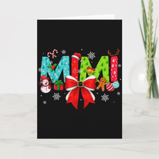 Kerstmis Mimi Coquette Strik Mimi Kerstmis Kaart (Voorkant)
