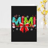 Kerstmis Mimi Coquette Strik Mimi Kerstmis Kaart (Gele Bloem)