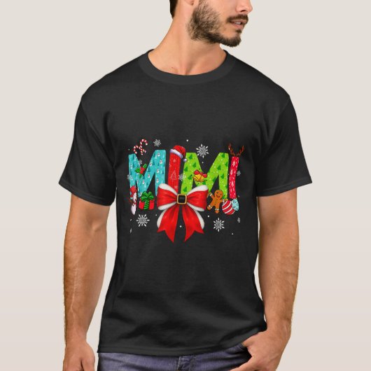 Kerstmis Mimi Coquette Strik Mimi Kerstmis T-shirt (Voorkant)