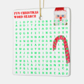 Kerstmis Mini 15 Word Puzzle Green Blue Keramisch Ornament (Links)