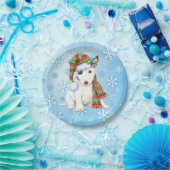 Kerstmis Mini Bull Terrier Papieren Bordje (Feest)