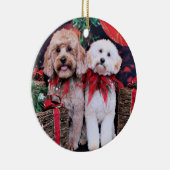 Kerstmis - Mini Doodles - Maggie Lena Keramisch Ornament (Rechts)