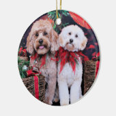 Kerstmis - Mini Doodles - Maggie Lena Keramisch Ornament (Links)
