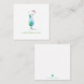 Kerstmis: Mini Holiday Blue Hawaii Cocktail Notitiekaartje (Voorkant / Achterkant)