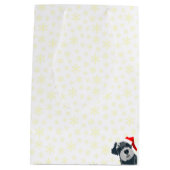 Kerstmis Mini Schnauzer Dog Santa Hat Gift Bag Medium Cadeauzakje (Achterkant)