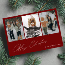 Kerstmis minimaal script 3 foto rood