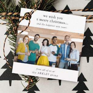 Kerstmis Minimale teamfoto's Bedankjes Labels