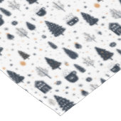 Kerstmis Minimale Zwart-wit Moderne vakantie Tafelkleed (Gekanteld)