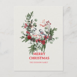 Kerstmis Minimalistisch Eenvoudig Woud 1  Feestdagenkaart
