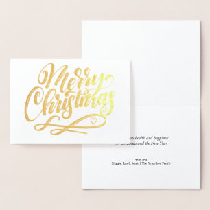 Kerstmis Minimalistisch Luxe Goud Folie Kaarten