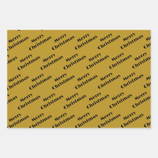 Kerstmis minimalistisch Monogram in Lijsten Custom Inpakpapier Vel (Voorkant 3)