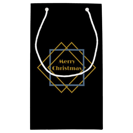 Kerstmis minimalistisch Monogram in Lijsten Custom Klein Cadeauzakje (Achterkant)