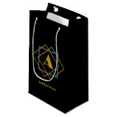 Kerstmis minimalistisch Monogram in Lijsten Custom Klein Cadeauzakje (Voorkant Gekanteld)