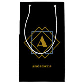 Kerstmis minimalistisch Monogram in Lijsten Custom Klein Cadeauzakje (Voorkant)