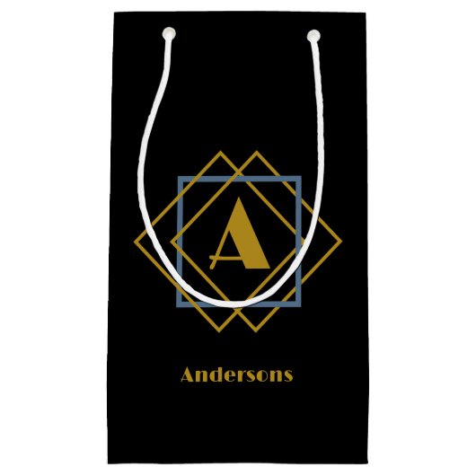 Kerstmis minimalistisch Monogram in Lijsten Custom Klein Cadeauzakje (Voorkant)