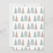 Kerstmis Minimalistische Boho Bomen Feestdagenkaart (Achterkant)