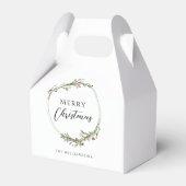 Kerstmis Minimalistische Krans Bedankdoosjes (Achterkant)