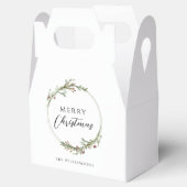 Kerstmis Minimalistische Krans Bedankdoosjes (Geopend)