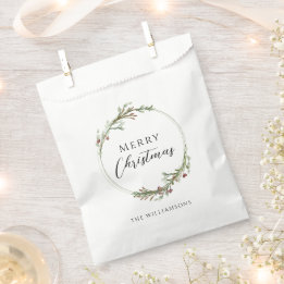 Kerstmis Minimalistische Krans Bedankzakje