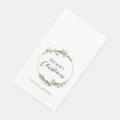Kerstmis Minimalistische Krans Servet (Hoek)