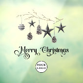 Kerstmis Minimalistische moderne Venster Cling Raamsticker (Vel 3)